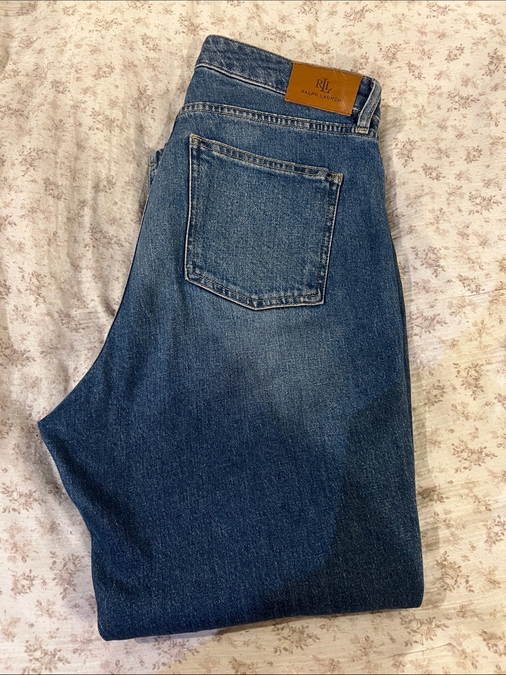 Lauren Ralph Lauren Medium Blue Straight Jeans - Picture 3 of 5
